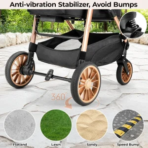 Shock Absorption Dog Buggy Stroller