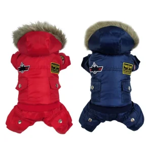 Autumn Winter Warm Pet Jacket Uniform Hooded