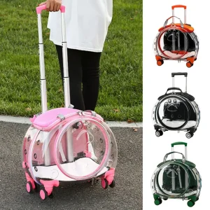 1Pc Pet Trolley Case Clear